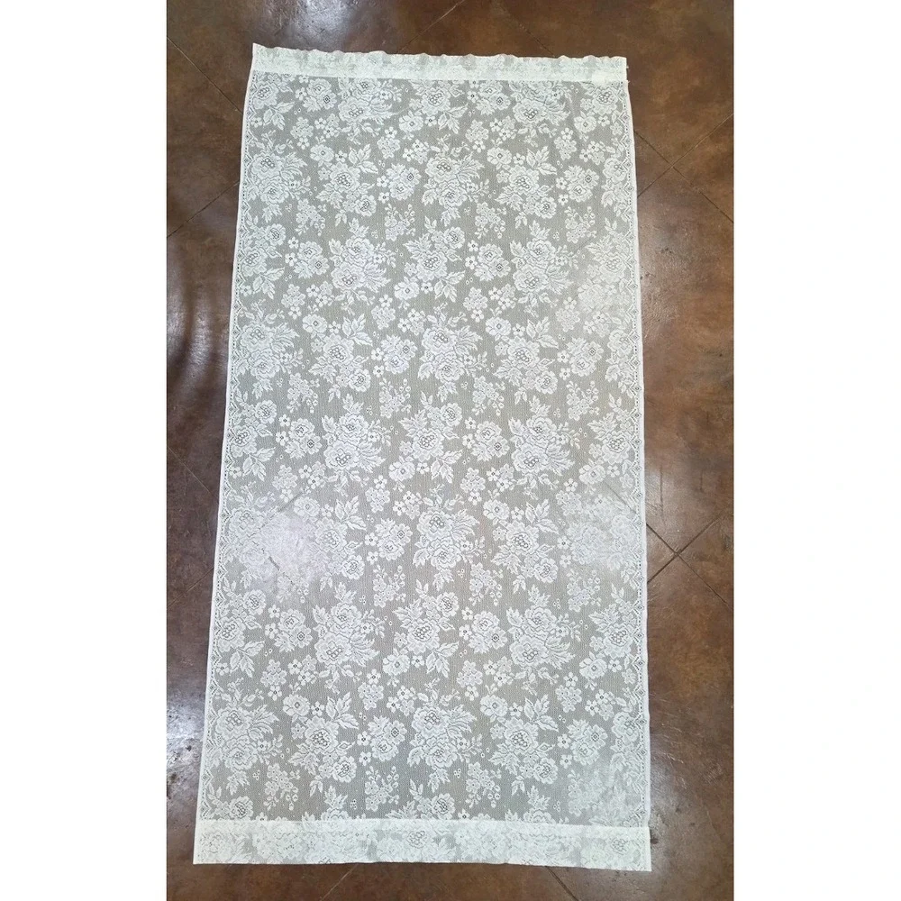 2 Vintage Lace Curtain Panels 38